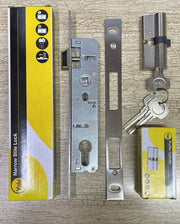 Yale Aluminium Lock 20mm +Cylinder Lock  70mm Silver