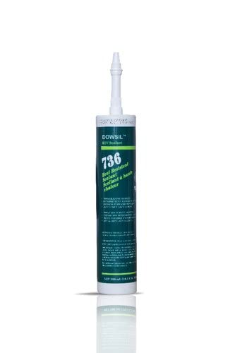 Dowsil Silicone Sealant 736 - RTV Fire Rated, Heat & High Temperature Resistant, 300ml