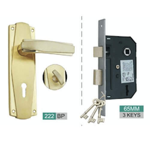 Lockset Small Complete Brass