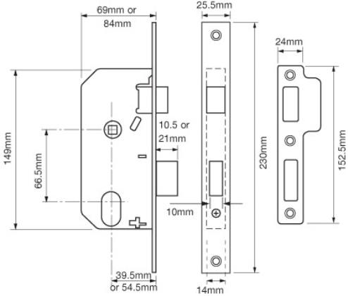 مجموعة قفل الاتحاد الكبيرة JN693-78-278-CH-69-AA + علبة قفل + أسطوانة بيضاوية 