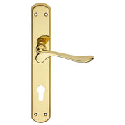 Orlando Brass Handle and Lockbody with Cylinder complete set