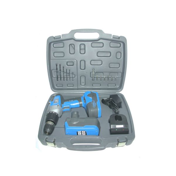 Cordless Drill 12V with Extra Battery Blue/Grey Body Blow Case Starex Brand 27014