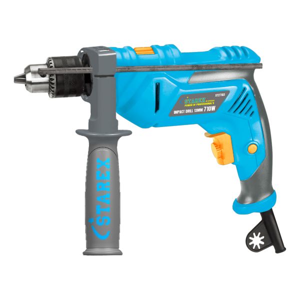 Starex Drill Machine 13mm 710W V/S D/Color Handle 3Pin Blue/Grey ST27103