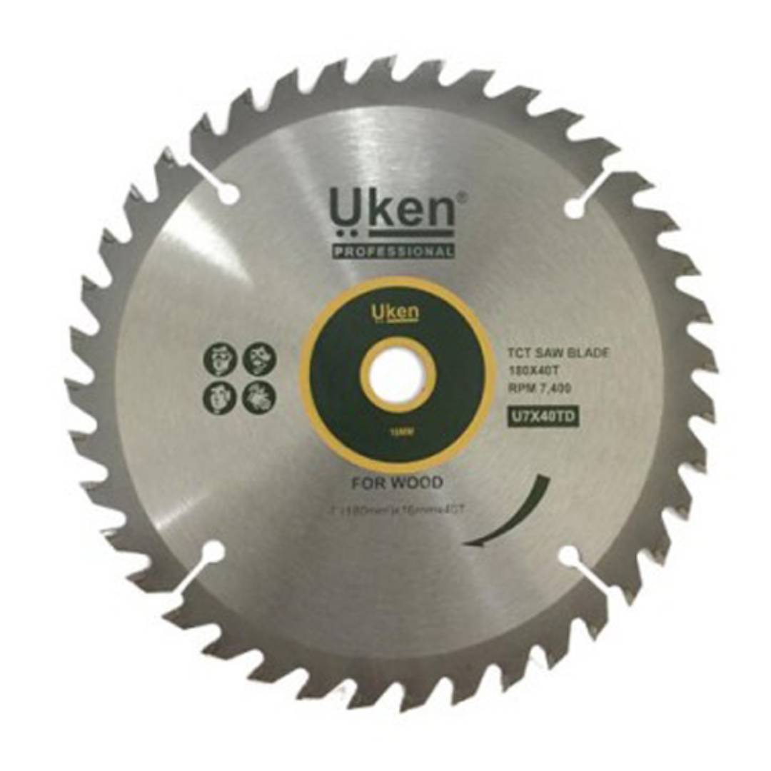 UKEN U7X24TD TCT Saw Blade 7" 24T 16Mm Bore Dia