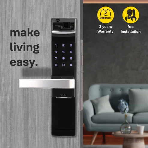 Yale Digital Door Lock With Fingerprint And Keypad YDM 4109A Black