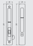 Aluminium Sliding Door Lock Double Sided Geeyee