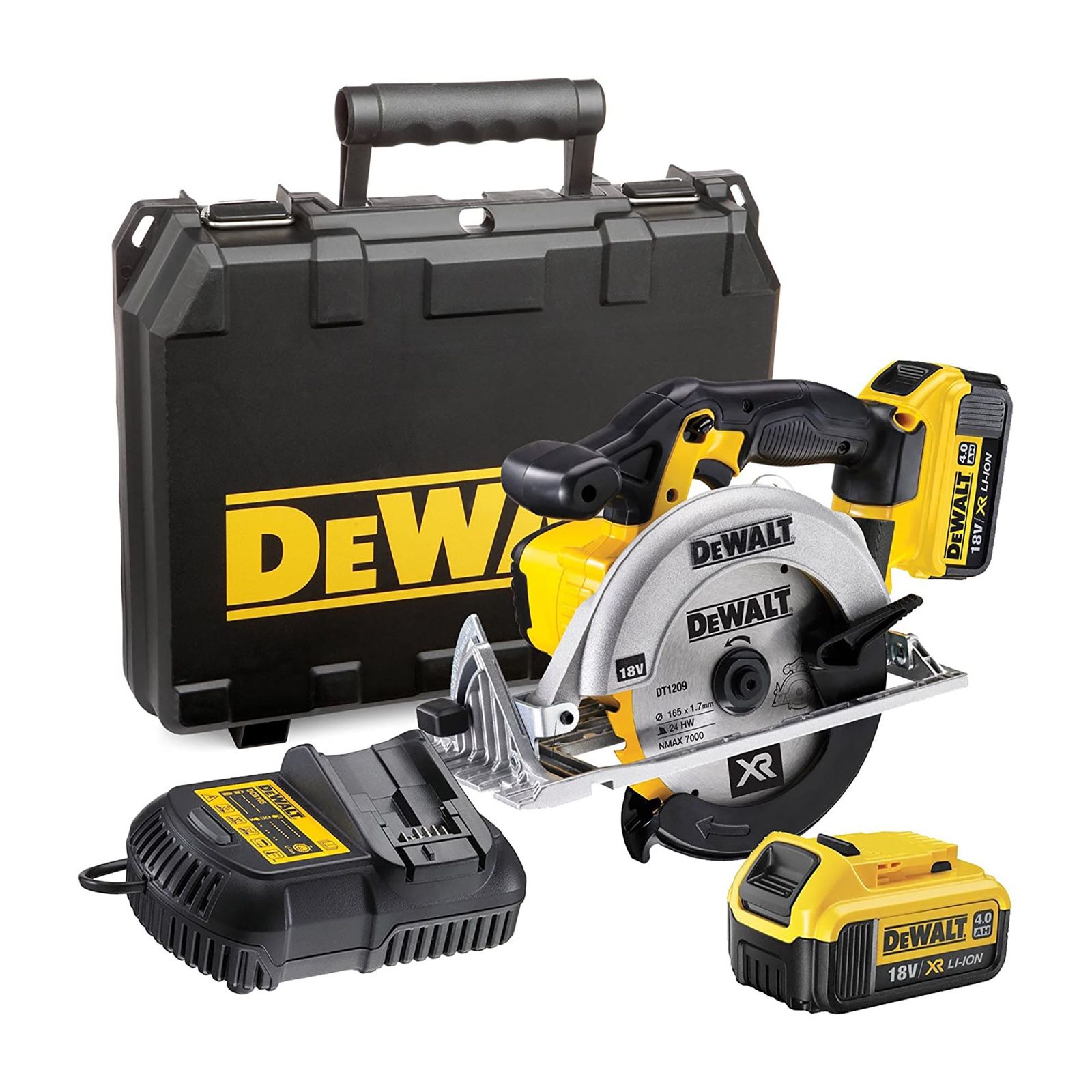 Dewalt Cordless Circular Saw 165mm 18V 4.0Ah With 2 Battery & Charger DCS391M2-GB