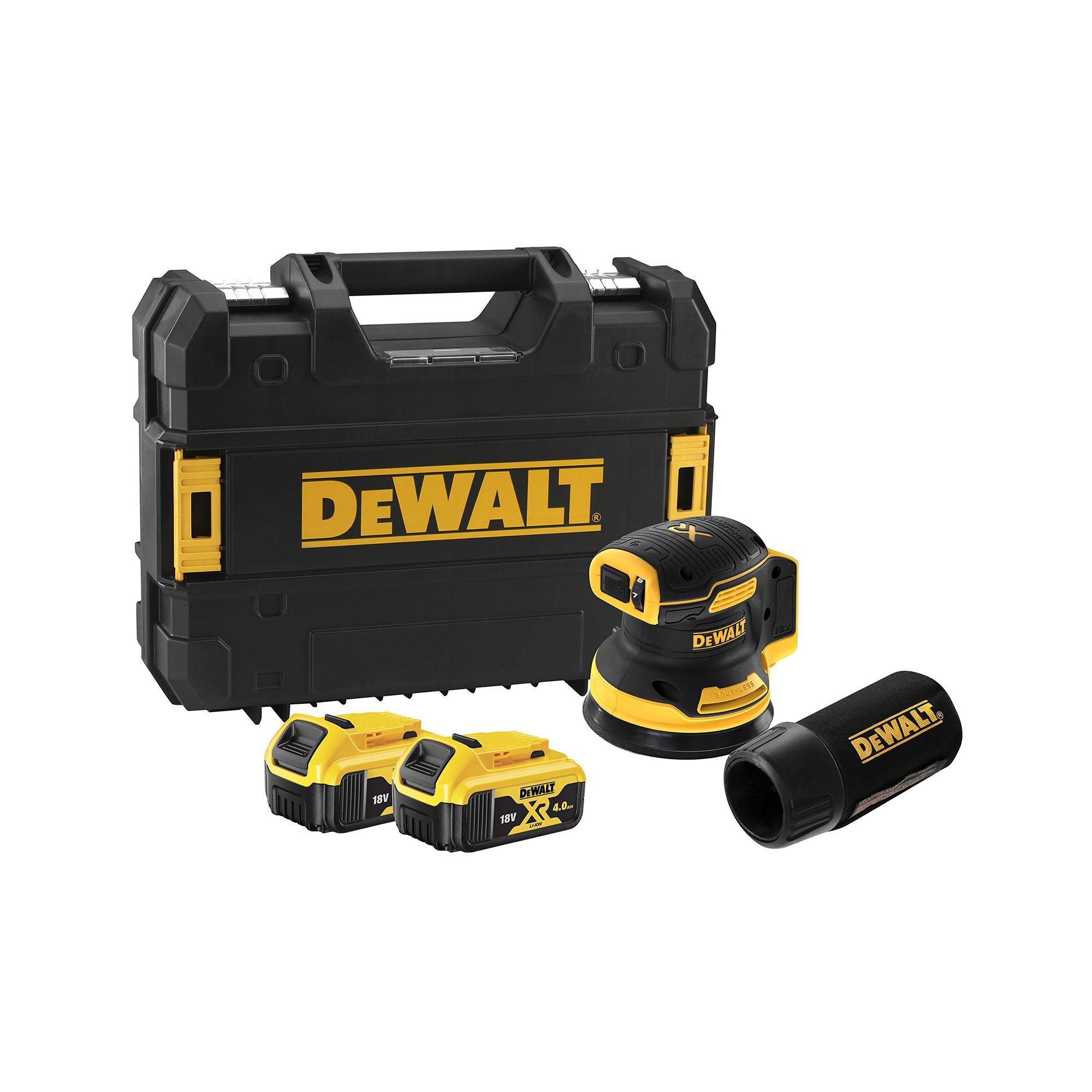 Dewalt Cordless Random Orbital Sander 18V 5.0Ah With 2 Battery & Charger DCW210P2-GB