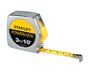 STANLEY POWER LOCK MEASURING TAPE 3M/EX13MM METRIC-IMPERIAL
