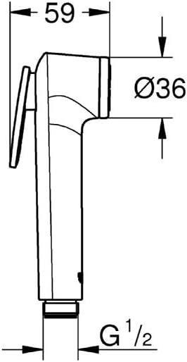 Grohe Bathroom Fixtures Trigger Spray Shattaf With Wall Holder - Tempesta-F Collection  27512001