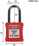Lockout Tagout Safety Padlock Red