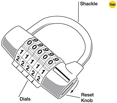 Yale Combination Padlock Black Y160/48/123/1