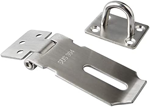 Hasp Lock Latch Stainless Steel Brushed Nickel 5"
