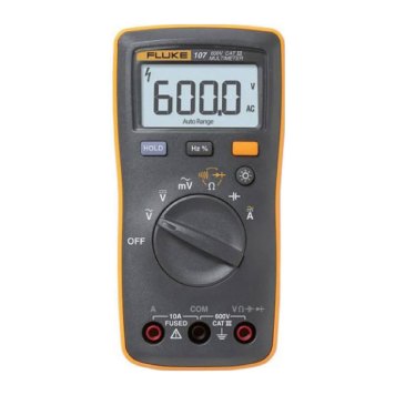 Fluke-107 ERTA Palm-Sized Digital Multimeter, CAT III, 600 V  FLUKE