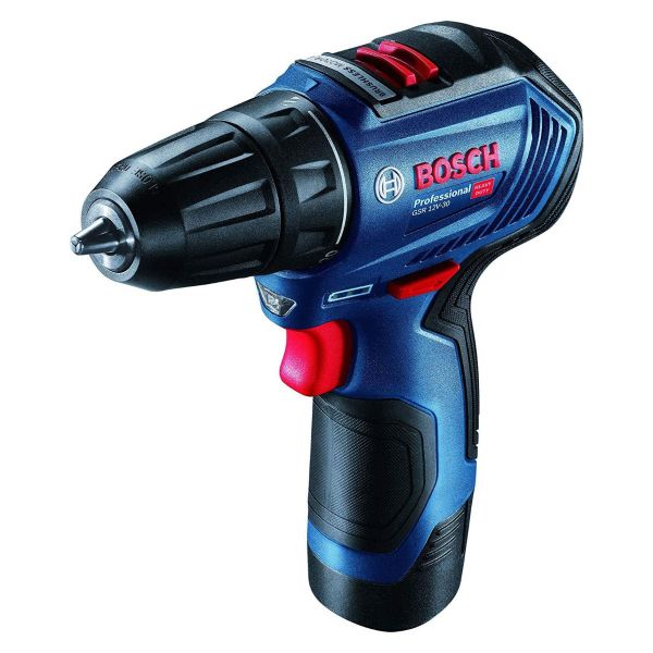 Bosch Cordless Driver Drill Lithium Ion 12V (2 x 2Ah) Brushless GSR 12V-30 06019G90L0 (P)