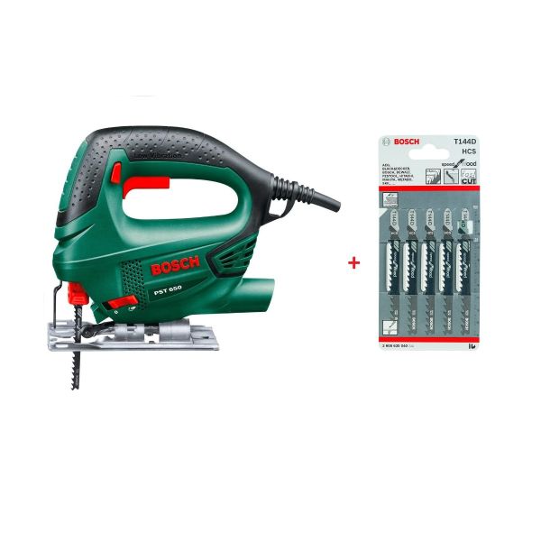 Bosch Compact Jig Saw 500W 50/60Hz with 5pc Wood Cutting Blade PST 650