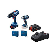 Bosch Impact Drill (1x2Ah Battery+ Charger) GSB 180-li 18V + Impact Wrench 400Nm Box with 1Charger + 4Ah Procore Battery GDS 18V-400