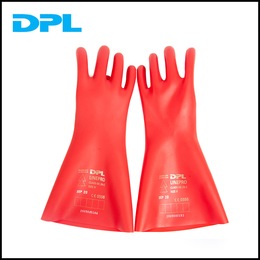 High Voltage Gloves 500V Dpl Linepro Insulated Linesmen Red