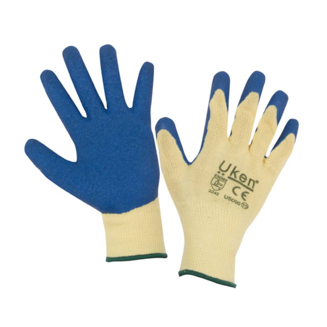 UKEN U5000 Gloves Latex Blue Grip