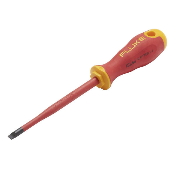 ISLS8  125 mm screwdriver with 6 mm slotted blade. Certified to 1000 V ac and 1500 V dc. -FLUKE