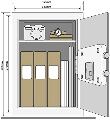 YSM/520/EG1 Certified Professional Safe, 22Mm Mortorised Locking Bolts, Lcd Screen, 49 Liter Capacity, Charcoal, W 350.0 X H 520.0 X L 360.0 Mm