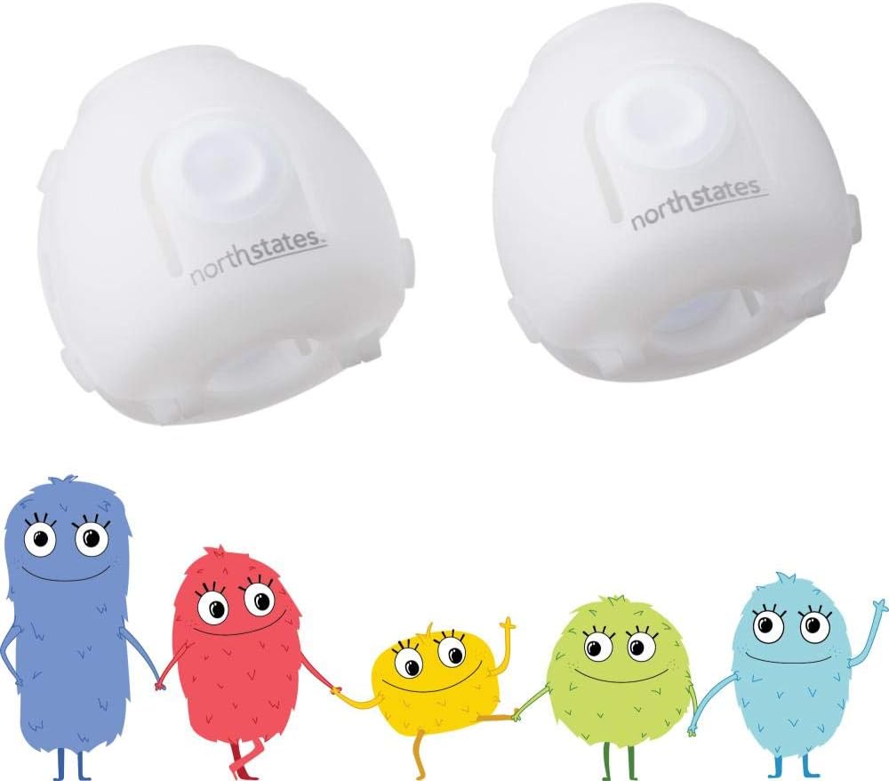 Toddleroo by North States Door Knob Covers | Prevents Child from Opening Doors l Fits Most Doors – assembles Easily for a Quick Safety Solution | Baby- Proof with Confidence (2-Pack, White)