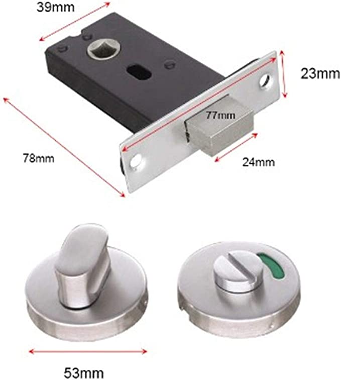 Toilet Door Handle Cubicles Metal Indicator Bathroom