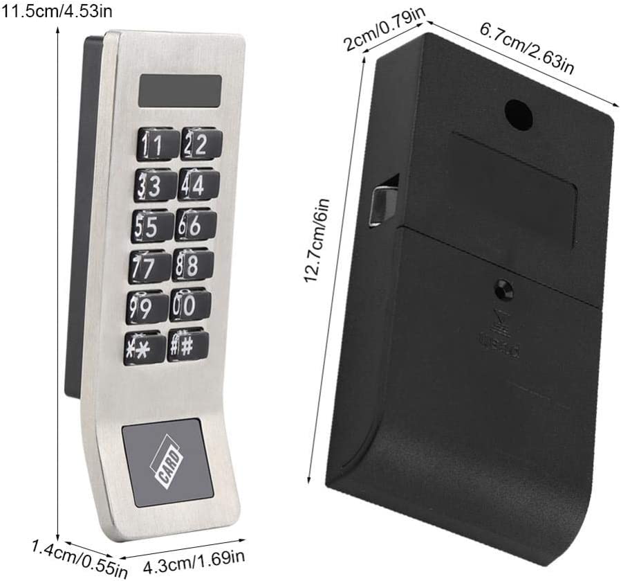 Touch Keypad Electronic Cabinet Lock Coded for Access Control System with RFID Keys