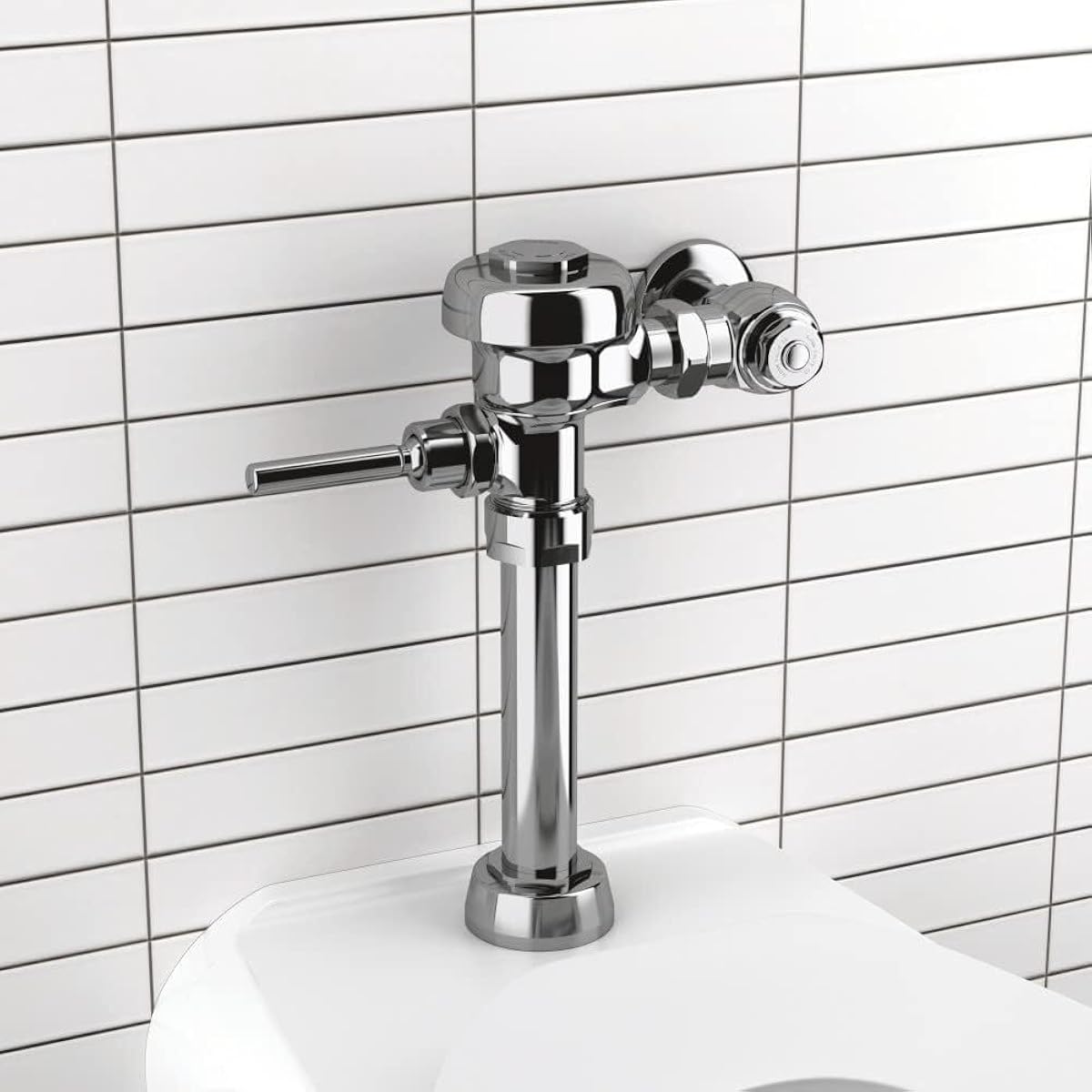 Valve Flush 1.6 GPF, Polished Chrome, XL Sweat Solder Adapter Kit, Fixture Connection Top Spud, Single Flush, Regal Exposed Manual Urinal Flushometer