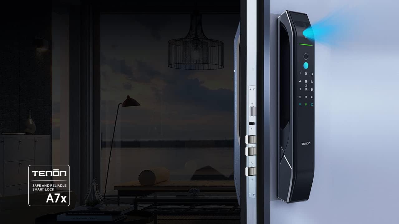 Altix A7X Smart Lock - 3D Facial Recognition | Fingerprint Biometric | Passcode | Bluetooth | Mechanical Key | 6068 Motorized Mortise | Zinc Alloy for Villas | Premium Security [A7X - Antique Copper]