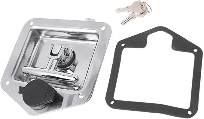Trailer Door Latch Lock Toolbox Stainless Steel T-Handle Lock RV Truck