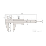 Mitutoyo MIT530-101 Vernier Caliper 0-150mm Range