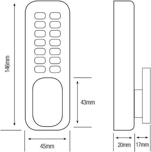 قفل الباب بزر الضغط رمز ميكانيكي