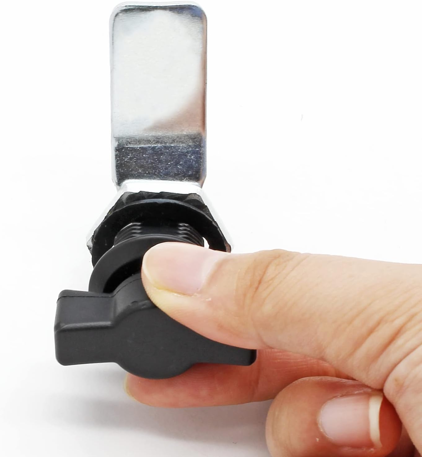 2 Pcs Thumb Operated Offset Cam Lock, T Handle Thumb Cam Lock Swing Knob Turn Latch for Machine Cabinet Drawer