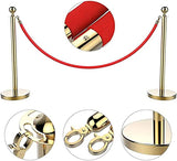 Posts Queue Pole Rope Barriers Stanchion Set 5Ft Red Velvet Ropes
