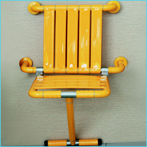 nylon plastic ABS adjustable hospital bathroom toilet shower room elderly wall mounted folding chairs