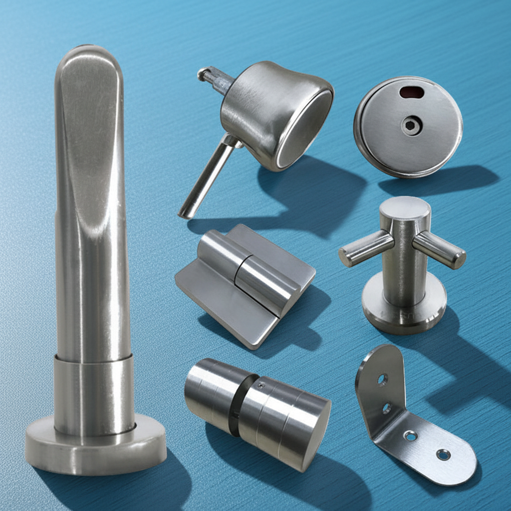 304 Stainless Steel Toilet Cubicle Partition WC Accessories Parts Fittings Hardware Ironmongery