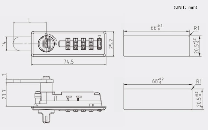 Cabinet Combination Lock 6033-90