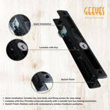 Aluminium Sliding Door Lock Double Sided With 2 Keys Set Geeyee