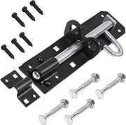 Brenton Padbolt Sliding 6?(152mm) Heavy Duty  Gate Latch Bolts for Wooden Gates (Black)