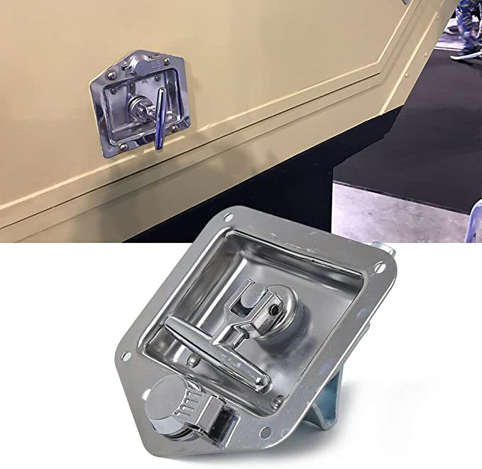 Trailer Door Latch Lock Toolbox Stainless Steel T-Handle Lock RV Truck