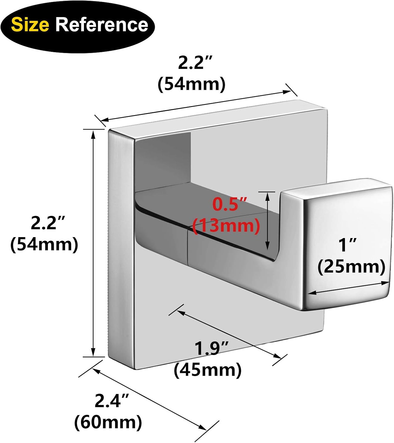 Towel Coat Hooks SUS304 Stainless Steel Bathroom Bathroom Hardware Clothes Garage Hotel Cabinet Closet Sponges Robe Hook Wall Mounted Kitchen Heavy Duty Bath Door Hanger