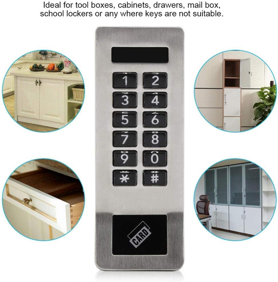 قفل خزانة إلكتروني بلوحة مفاتيح تعمل باللمس ومشفر لنظام التحكم في الوصول باستخدام مفاتيح RFID 
