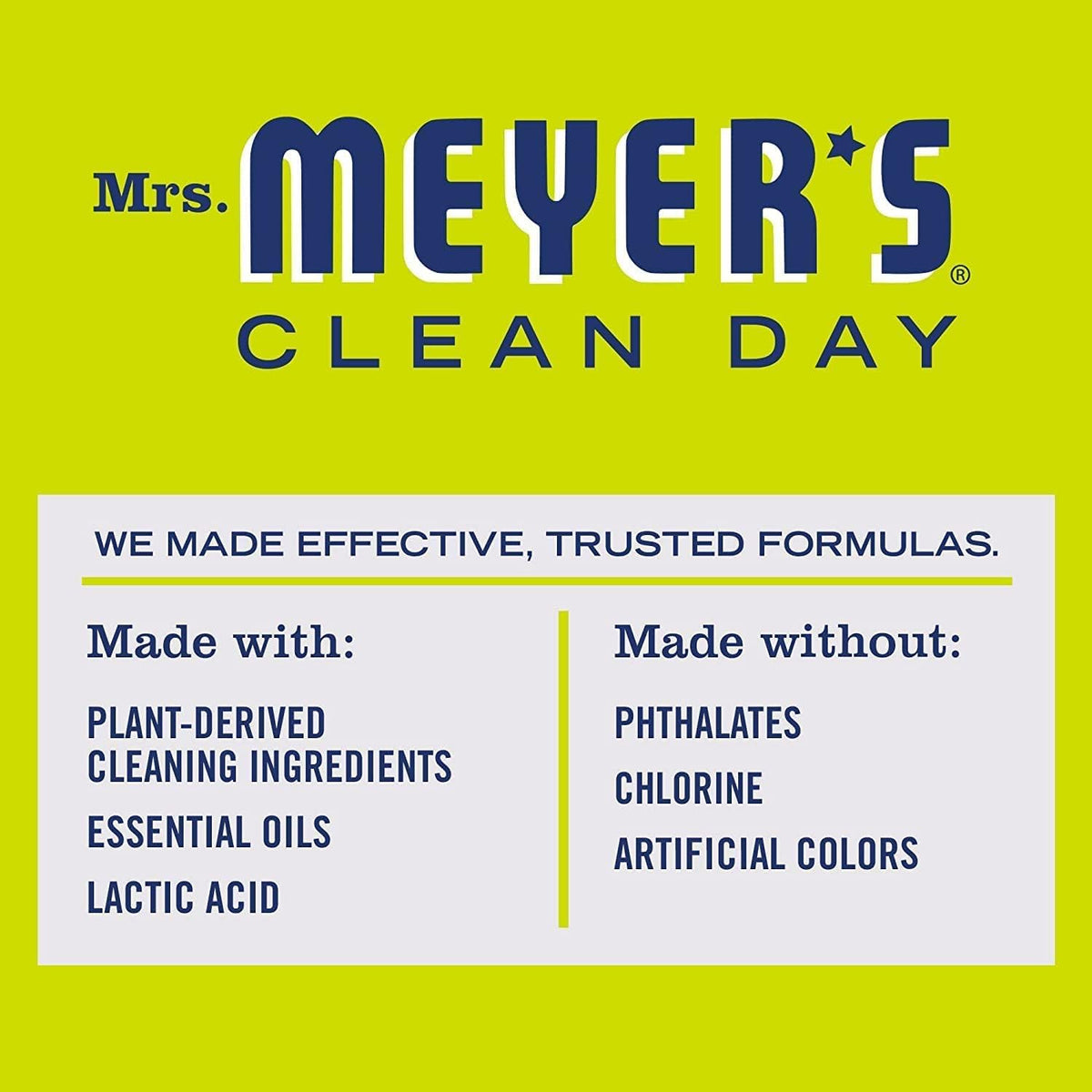 Limpiador de inodoros Mrs. Meyer's Clean Day Mrs. Meyer's, verbena de limón, paquete de 24 onzas - 1 Na