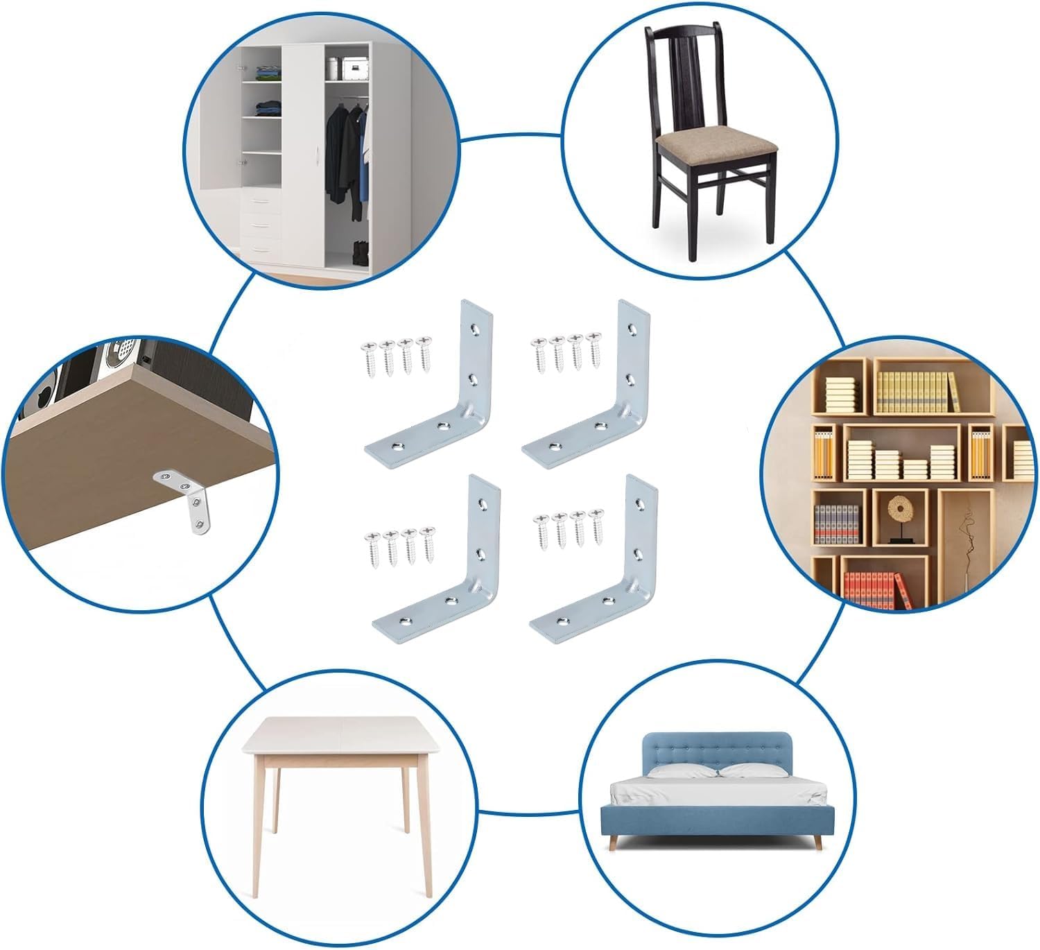 دعامة زاوية مجلفنة على شكل حرف L مقاس 3/4 بوصة 