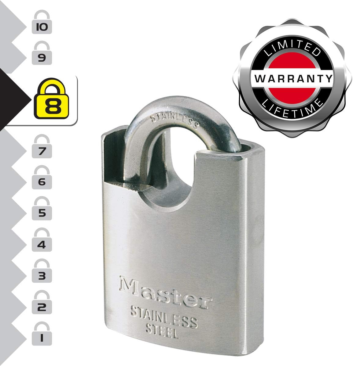 Master Padlock Stainless Steel 550EURD