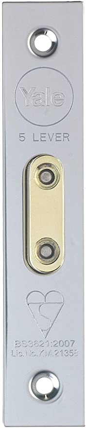 Yale P-M562-CH-67 PM562 5 Lever Mortice Deadlock, High Security, Chrome Finish, 2.5 Inch/64 mm