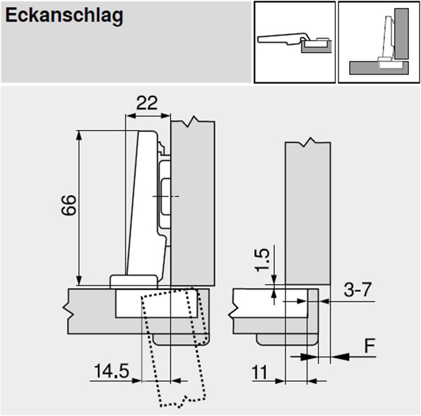 Blum clip top Blumotion furniture hinge integrated 107 degree set square., 105031163
