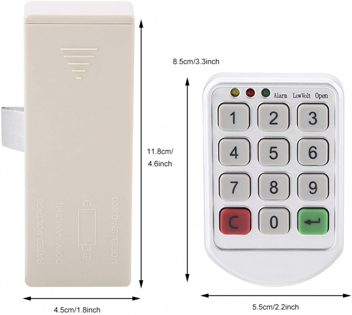 قفل خزانة مستقل مع لوحة مفاتيح 