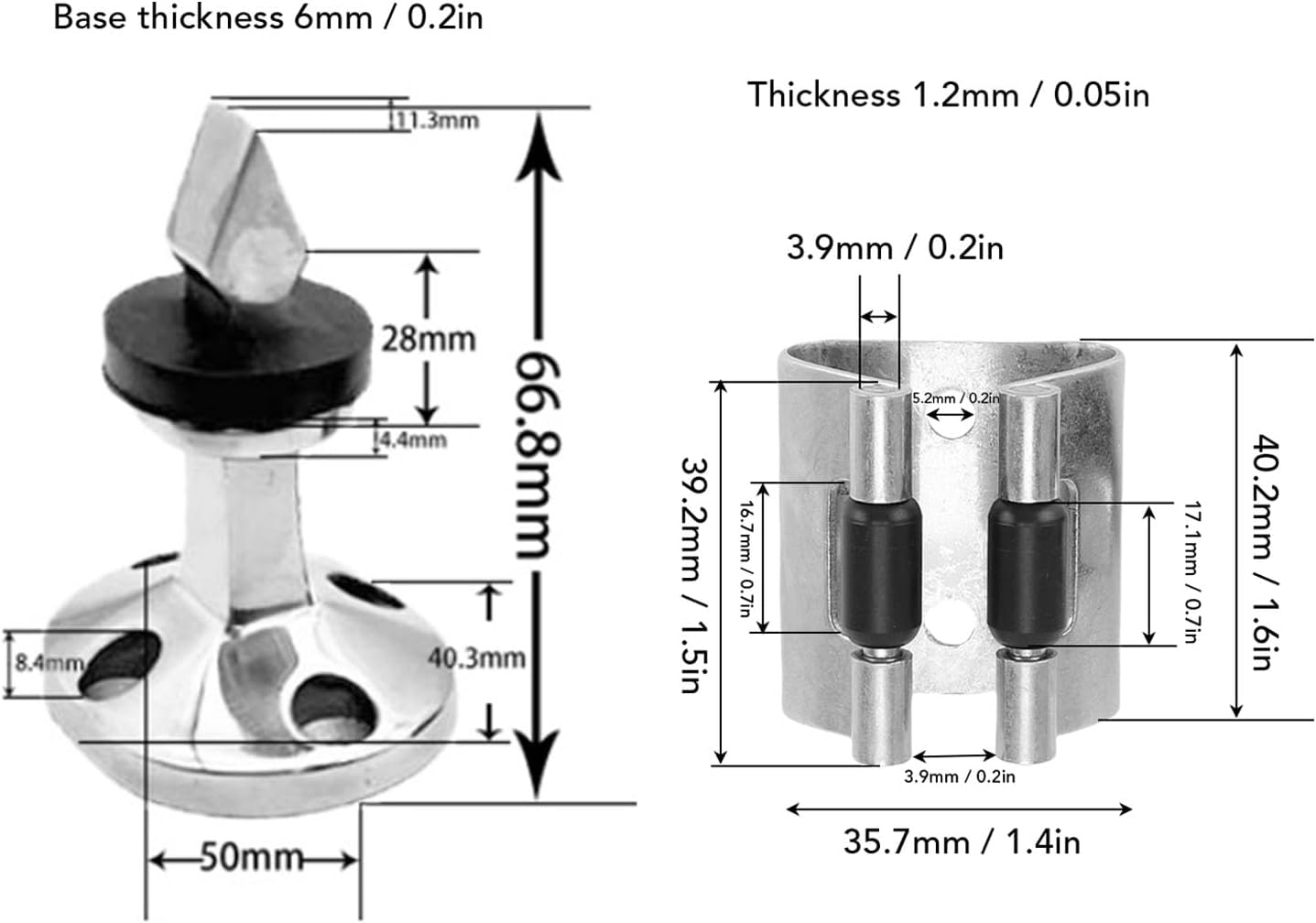 قفل وحامل سدادة الباب، من الفولاذ المقاوم للصدأ 304 البحري 